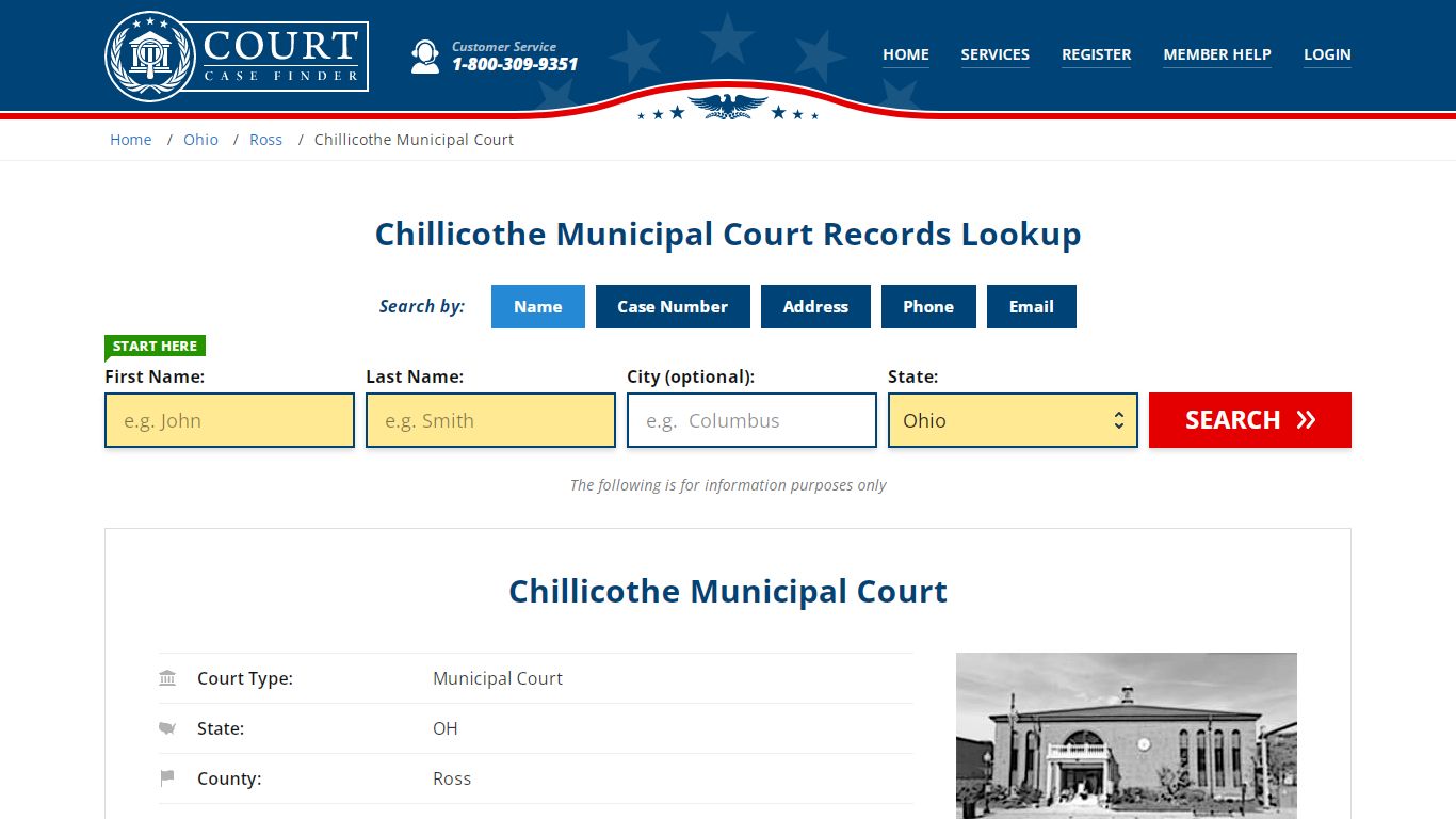 Chillicothe Municipal Court Records Lookup - CourtCaseFinder.com